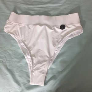 White high waisted bikini bottoms